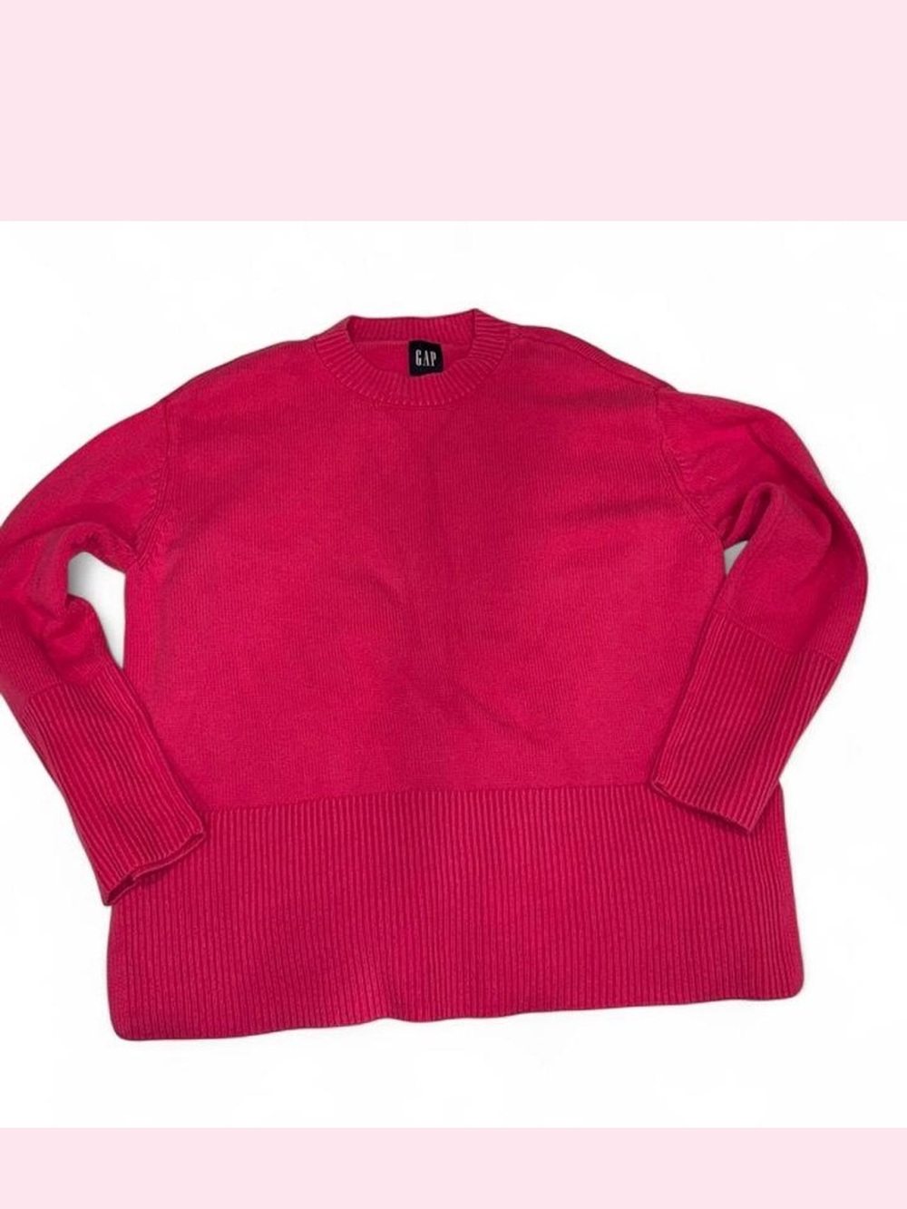 GAP Women's Crewneck Sweater in Hot Pink